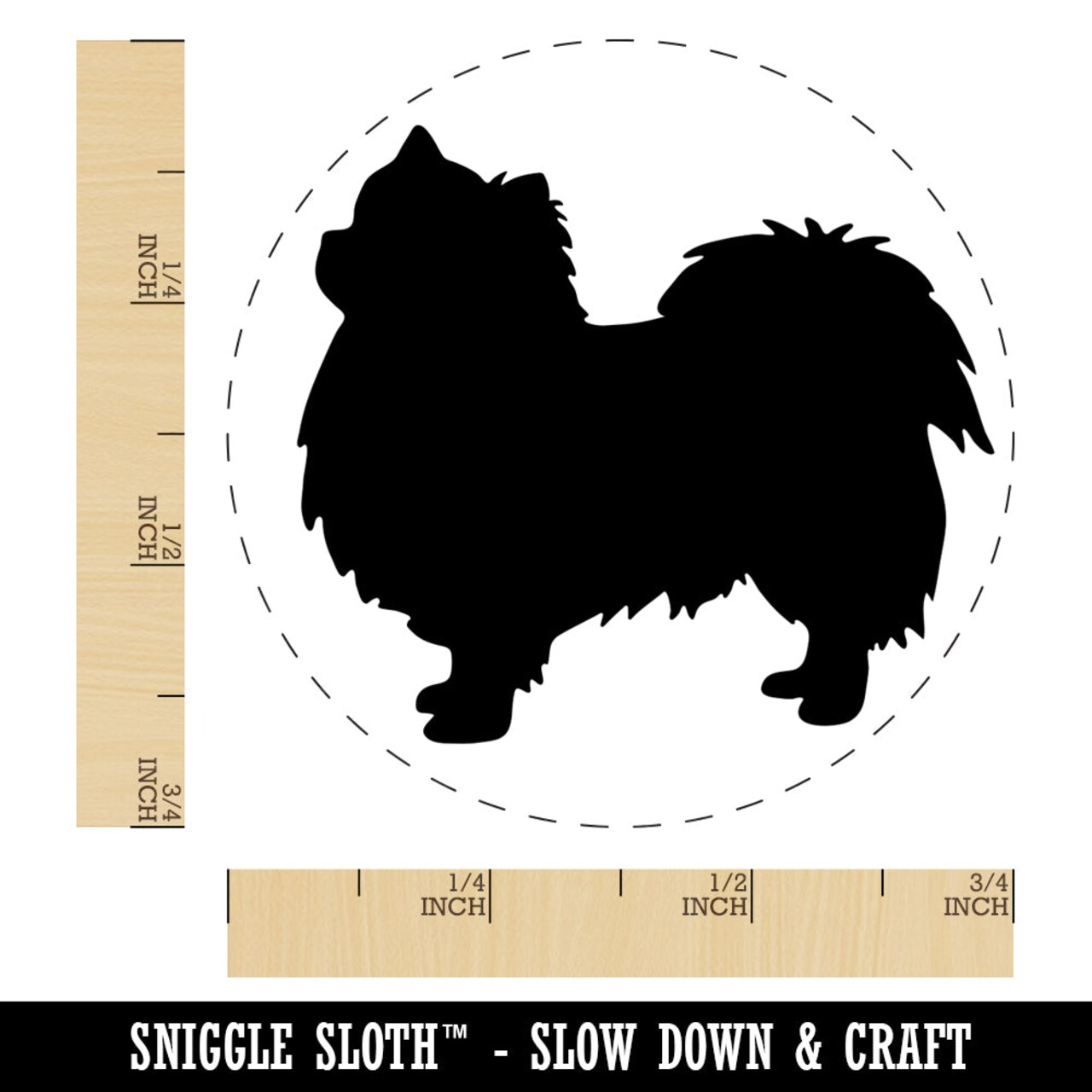 Long Coat Chihuahua Dog Solid Self-Inking Rubber Stamp for Stamping Crafting Planners